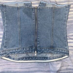 Denim Blue Women's Corset Top